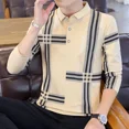 thumbnail image 3 of Polos de manga larga para hombre, jersey coreano de otoño de alta calidad, talla XL, divertidos, Y2k, talla S, sudaderas elásticas de una pieza para hombre, 3 of 5