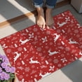 thumbnail image 4 of Red Christmas Reindeer and Snowflake Pattern Door Rugs,Washable Non Slip Door Mats Indoor,Decorative Door Mats,Entry Mat Indoor for Entrance,Bedroom,Kitchen,Bathroom,20"x32", 4 of 6