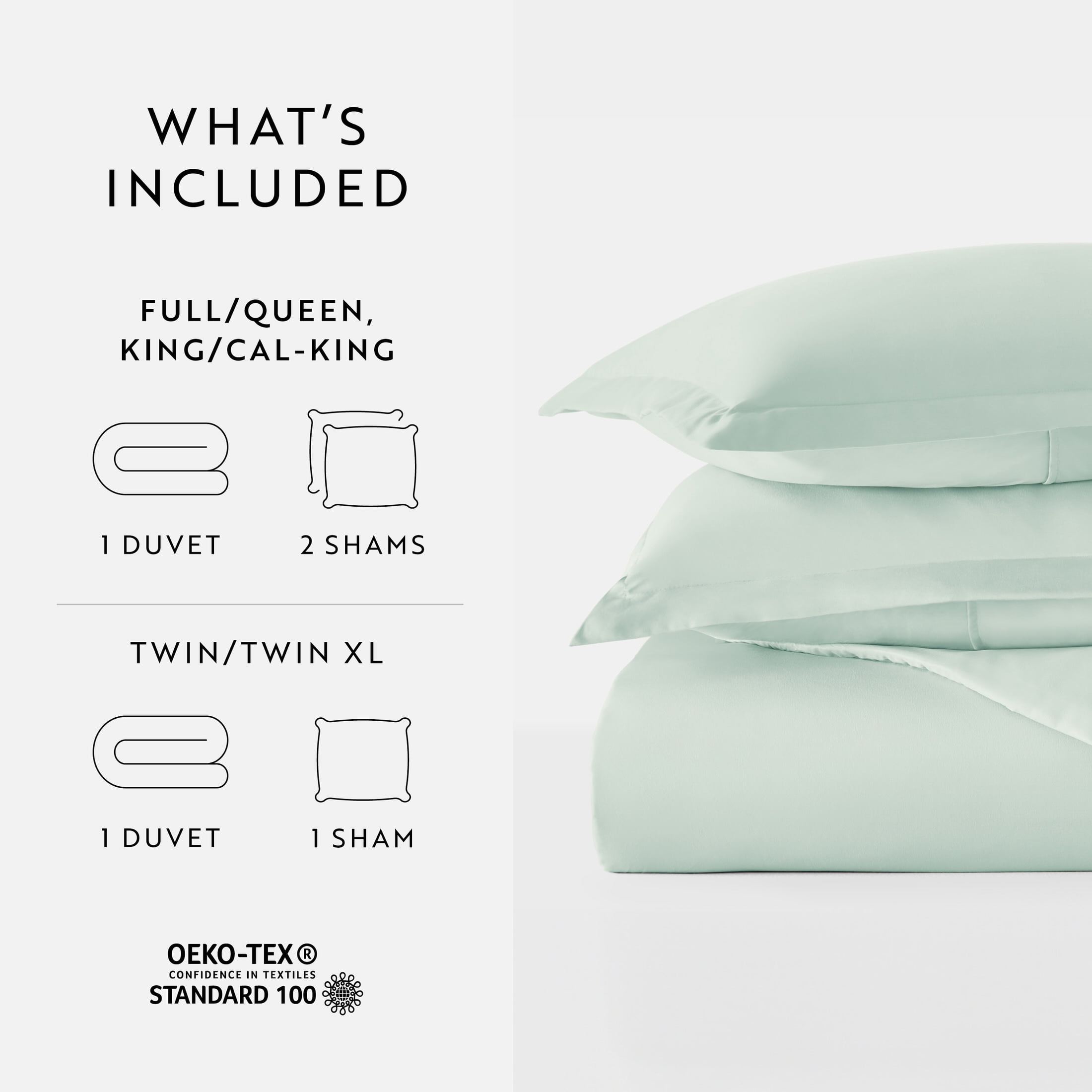 Ultra Soft & Breathable - Duvet Cover Set - King/Cal-King Aqua Bedding by Comfort Canopy