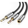 thumbnail image 1 of Divisor de auriculares Ugreen 3.5mm hembra a 2 dual 3.5mm masculino negro, 1 of 6