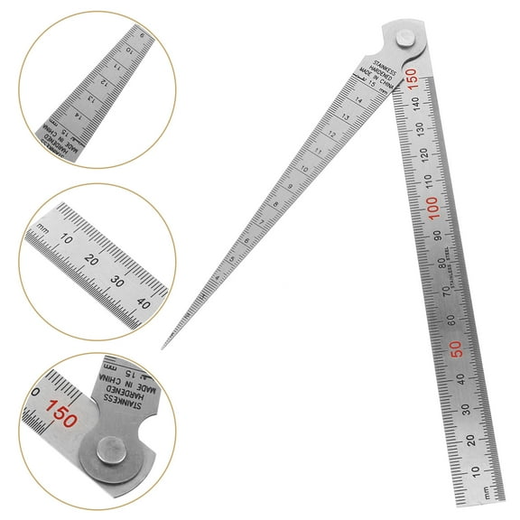 Masteelf 1 Set Stainless Steel Feeler Gauge Straight Ruler Gap Measure Tools Measuring Feeler Gauges
