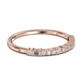thumbnail image 3 of Love Ring 0.44ct Diamond Moissanite 18K Rose Gold Over Silver Wedding Band, 3 of 4