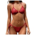 thumbnail image 2 of Hicidod Women's Bikini Swimsuits Sexy Halter Push Up Swimwear Triangle Beach Trendy Bathing Suit 2 Piece Tie String Thong, 2 of 7
