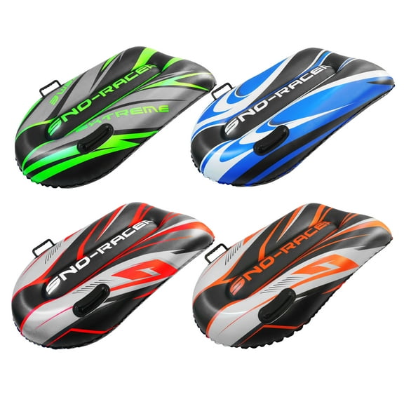 CocoNut Outdoor- 4-Pack Assorted Inflatable Toboggan Sleds - Heavy Duty Snow Sleds with Sturdy Handles for Kids, Teens and Adults-Cold Resistant Toboggans -Lightweight Tubes for Boys and Girls