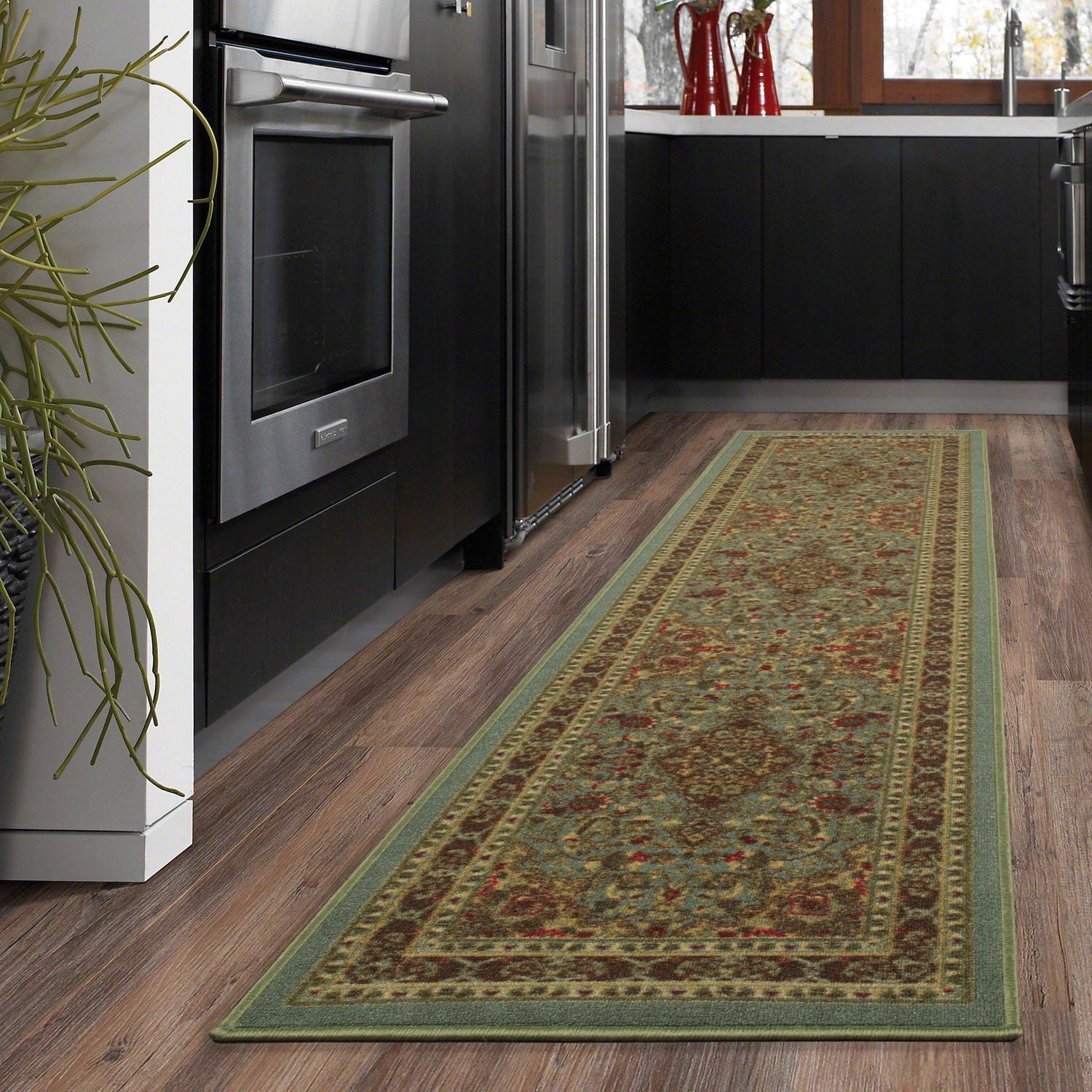 Ottomanson Ottohome Collection Non-Slip Rubberback Oriental Design Indoor Rug/ Mat