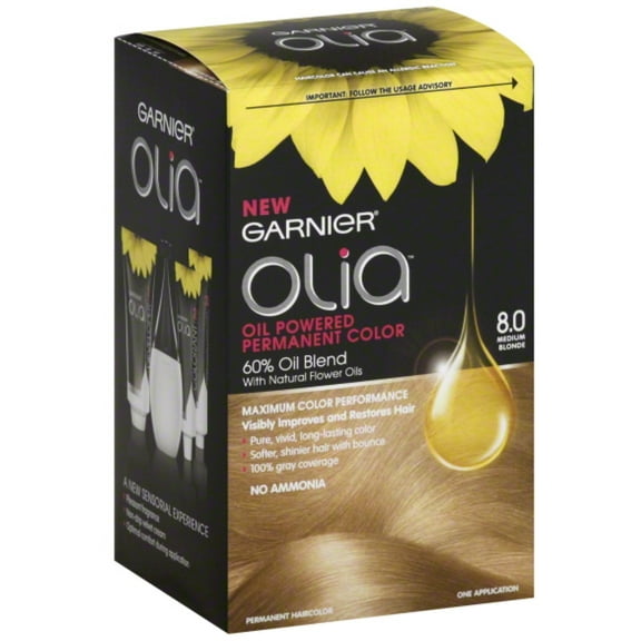 Garnier Olia Ammonia Free Hair Color [8.0] Medium Blonde 1 Each (Pack of 6)