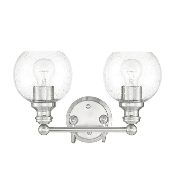 Sunset Lighting Oriana 2Lt Mb Vanity With Clear Seeded Glass F29012-80
