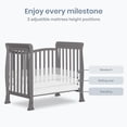 thumbnail image 4 of Dream On Me Piper 4-in-1 Convertible Mini Crib in Storm Grey, 4 of 9
