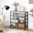 thumbnail image 2 of HOOBRO 5-Tier Shoe Storage Adjustable Shoe Organizer Shelf for 16 Pairs Entryway Hallway Closet BG01XJ01, 2 of 8