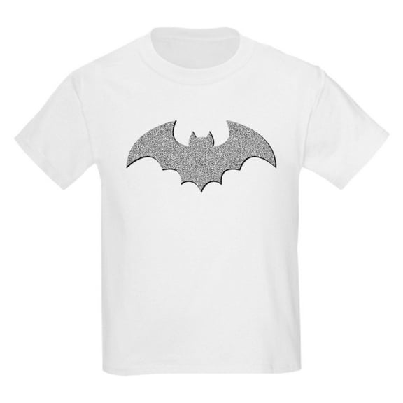 CafePress - Silver Glittery Bat Kids T Shirt - Light Classic Kids Graphic, Short Sleeve T-Shirt, Sizes XS-XL