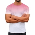 thumbnail image 2 of Maean Mens Gradient Tee Short Sleeve Crew Neck Shirts Lightweight Fashion Casual Color Block Summer Tops, 2 of 7