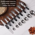 thumbnail image 4 of Bewildely Cucharas medidoras de mano para pastel seco, juego de acero inoxidable, utensilios de cocina para Chef de panadería, accesorios para Cocina y Comedor negro 8 piezas Bewildely HA009706-03, 4 of 6