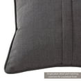thumbnail image 3 of Sunbrella 20 in. Square Outdoor Throw Pillow (2-Pack) - Canvas Coal, 3 of 6