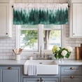 thumbnail image 2 of Watercolor Trees Forest Window Valance Curtain Ombre Green Rod Pocket Short Curtain for Living Room, Bedroom & Kitchen Window Decor 42x12in, 2 of 8