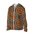 thumbnail image 2 of KLL African Tribal Style Print Men's Women’s UPF 50+ Sun Protection Outdoor Hoodie Jacket Long Sleeve Fishing Hiking Performance Shirt-3X-Large, 2 of 6