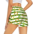 thumbnail image 3 of Vsdgher Watercolor St Patrick Day Print Women's Running Double Layer Shorts High Waisted with Pockets Elastic Yoga Workout Athletic Gym Sports, 3 of 8