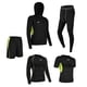 thumbnail image 4 of Chándal 5 en 1 para hombre, ropa de compresión para gimnasio, pantalones, fútbol, ​​running Verde XL, 4 of 9