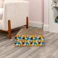 thumbnail image 6 of THE LICKER STORE Eero 32" Modern Cardboard Foldable Lounge Cat Scratcher with Catnip, Blue/Orange, CSR1011A, 6 of 9
