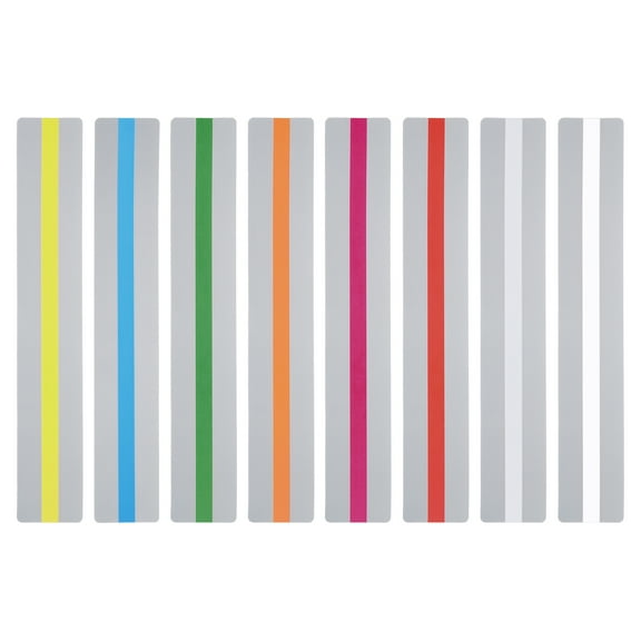 Uxcell Guided Reading Strips Tracking Highlight Colored Overlay Bookmarks 8 Colors 8 Pcs