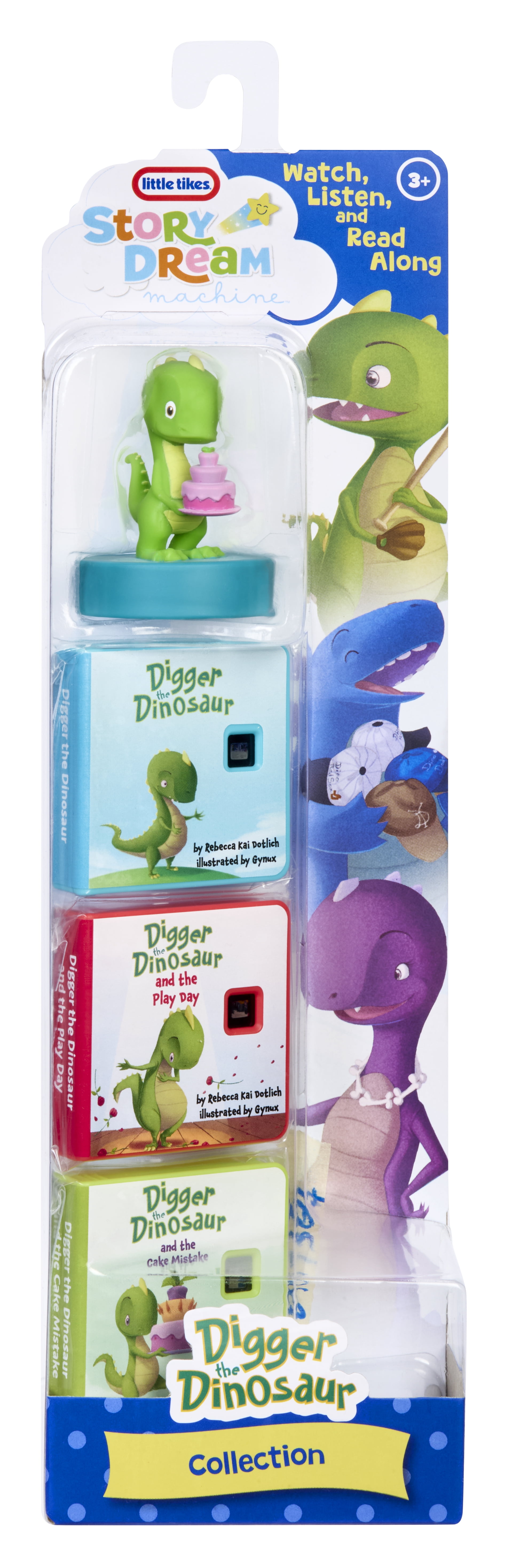 Little Tikes Story Dream Machine HarperCollins Digger the Dinosaur Collection, Dino Audio Books, Toddlers Toy Gift, Ages 3+