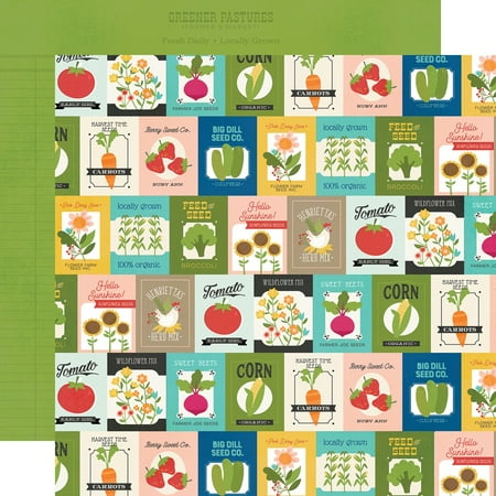 UPC: 0810046699010 | Homegrown Double-Sided Cardstock 12 X12 -Feed & Seed