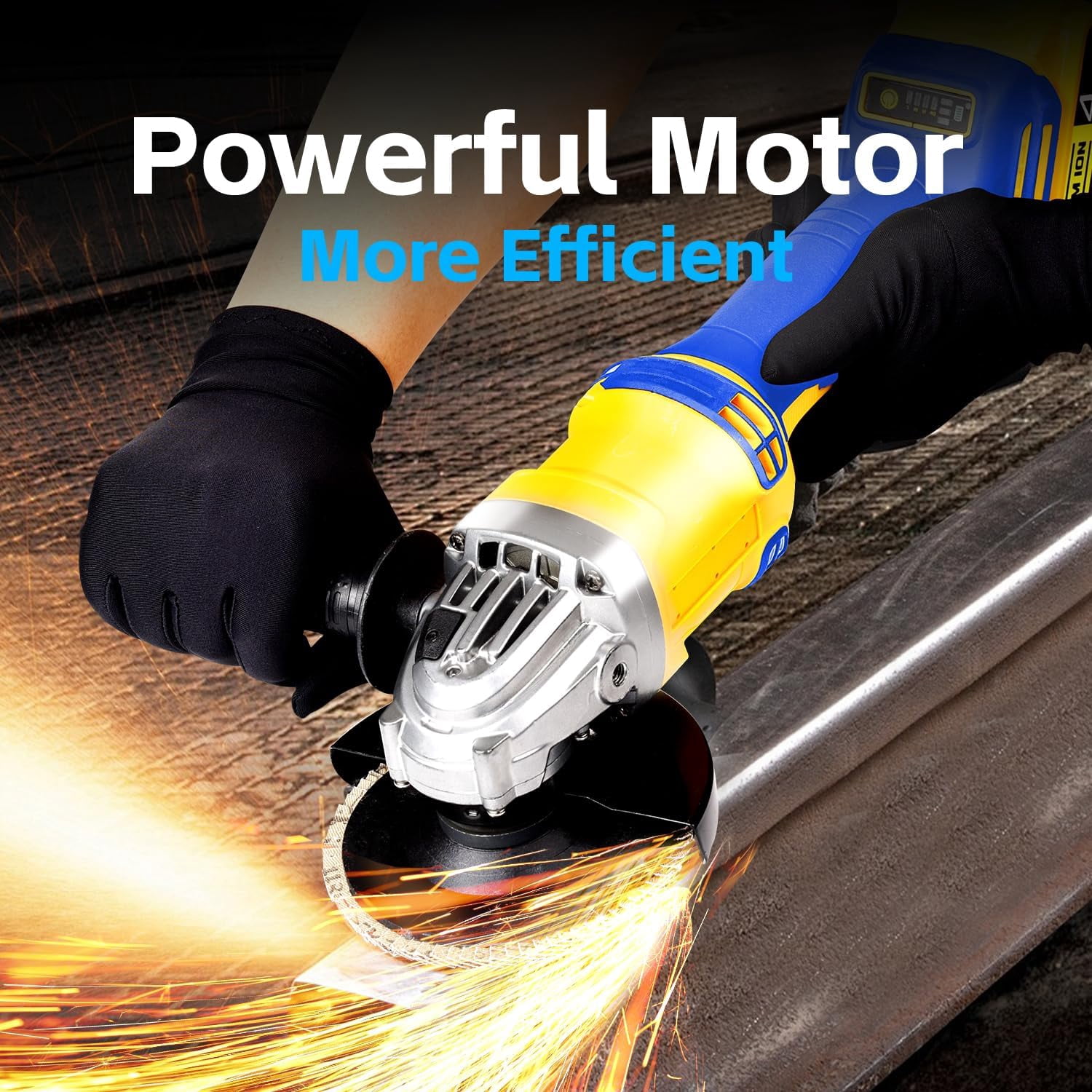 Angle Grinder Compatible with Dewalt 20V Max Battery,Cordless Grinder,4-1/2" Blades Brushless Grinder for Cutting, Griding & Polishing,Battery Powered Angle Grinder(10000RPM,NO Battery & Wheels)