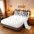 thumbnail image 4 of Manfei Dreamy Elk Twin Bedding, Farmhouse Christmas Holly Berry Bedding Comforter Set, White Gray, Polkadot Reversible, 7-Piece, 4 of 6