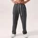 thumbnail image 5 of Pantalones de chándal de felpa cepillada para hombre: cintura elástica, cordón, bolsillos laterales; pantalones ligeros de poliéster para todas las estaciones., 5 of 8