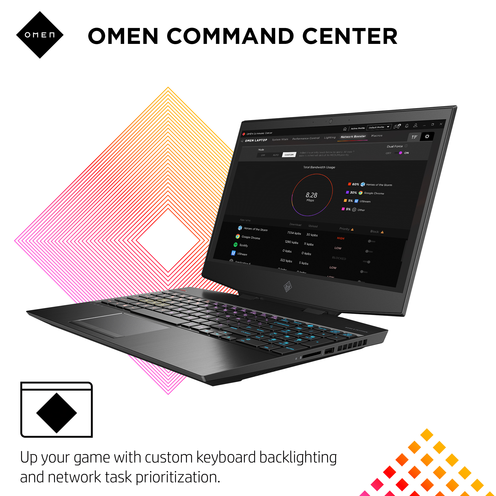 Omen by HP 15 FHD Gaming Laptop, Intel Core i7-10750H, NVIDIA GeForce GTX 1660 Ti 6GB, 8GB RAM, 1TB HDD + 256GB SSD, Mouse and Headset Bundle - image 3 of 16