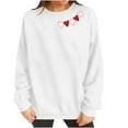 thumbnail image 5 of BLVB Valentines Day Sweatshirt for Women Love Heart Long Sleeve Shirts Casual Crewneck Loose Valentine Pullover Tops Gifts for Ladies, 5 of 7