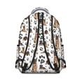 thumbnail image 3 of German Shepherd Dog and Footprint Backpack for School,Cute School Bag,Schoolbag with Adjustable Shoulder Straps & Padded Back,15.3"x11"x7.1"., 3 of 6