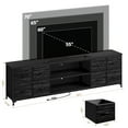thumbnail image 5 of EnHomee 62.3" W Dresser for Bedroom TV Stand Dresser for 65 70 Inch TV with Charging Station & LED Lights, Long Dresser with 8 Drawers & 2 Storage Shelves for Living Room,Black, 5 of 8