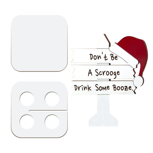 Gibobby Mini soporte y la, regalo de Navidad, para amigos, reunión de bebidas, decoración de botellas, decoración y colgadores(D)