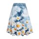 thumbnail image 2 of Falda midi de impresión de girasol Rosegal  Faldas Tallas Grandes, 2 of 5