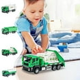 thumbnail image 2 of EazyTech 4-in-1 City Green Toy Trucks Set Dump Truck, Garbage Truck, Refuse Truck & Water Sprinkler Truck with Realistic Design, Construction Vehicle Toys Gifts for Boys Kids Ages 3 4 5 6, 2 of 9