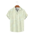 thumbnail image 2 of Lmnyox Mens Button Down Shirt Short Sleeve Collared Striped Shirt Dressy Casual Summer Vacation Beach Shirts, 2 of 5