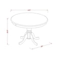 thumbnail image 5 of East West Furniture 3-Piece Kitchen Table Set in Antique Walnut/Black, 5 of 12