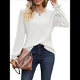 thumbnail image 2 of Camisas de Larga para Mujer, Cuello Redondo, Túnicas Informales Holgadas, Blusas Elegantes para el Trabajo, Ropa de Moda de Otoño 2025 L, 2 of 10