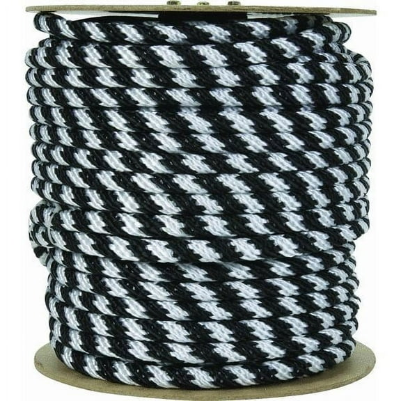 Do it Best 5/8 In. x 150 Ft. Black & White Derby Polypropylene Rope 709923