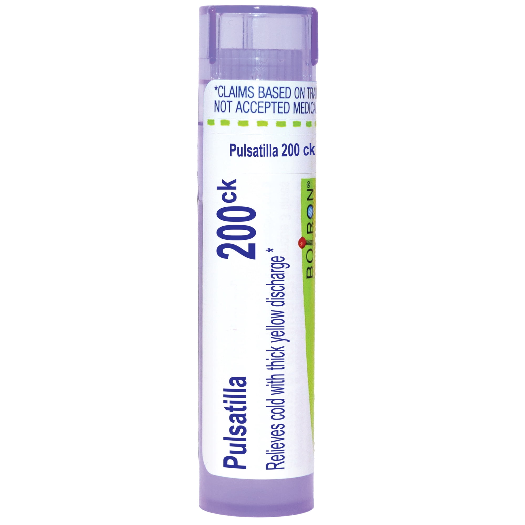 Boiron Pulsatilla 200CK, Homeopathic Medicine for Cold & Flu Relief, 80 Pellets
