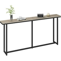 BOBOKY Narrow Console Table Extra Long Entryway Table with Sturdy Metal Frame for Behind Couch Hallway Living Room Sofa Table Modern Industrial Design.63″ L × 8″ W × 32″ H,Grey