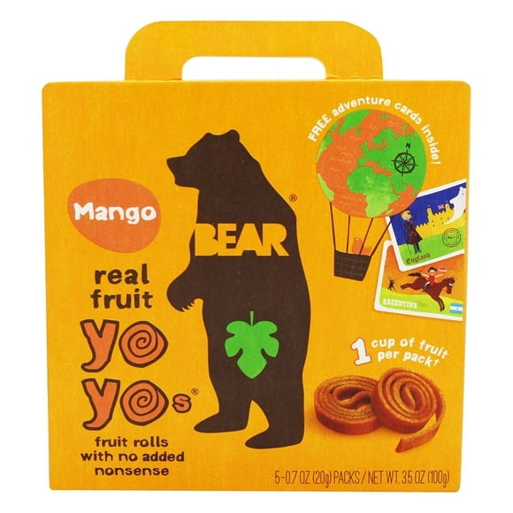Bear - YoYos Real Fruit Rolls Mango - 5 Pack(s)