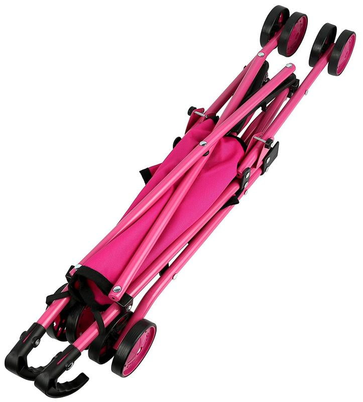 Click N' Play Precious Toys Hot Pink Umbrella Doll Stroller