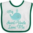 thumbnail image 3 of Inktastic My Aunt and Uncle Love Me Whale Boys or Girls Baby Bib, 3 of 4