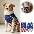 thumbnail image 2 of Pet Tank Top with American Flag Design Patriotic Star-and-Stripes Mesh Sleeveless Shirt Breathable Dog Clothing for Summer USA 250th Anniversary 4th of July Independence Day Memorial Day Party, 2 of 5