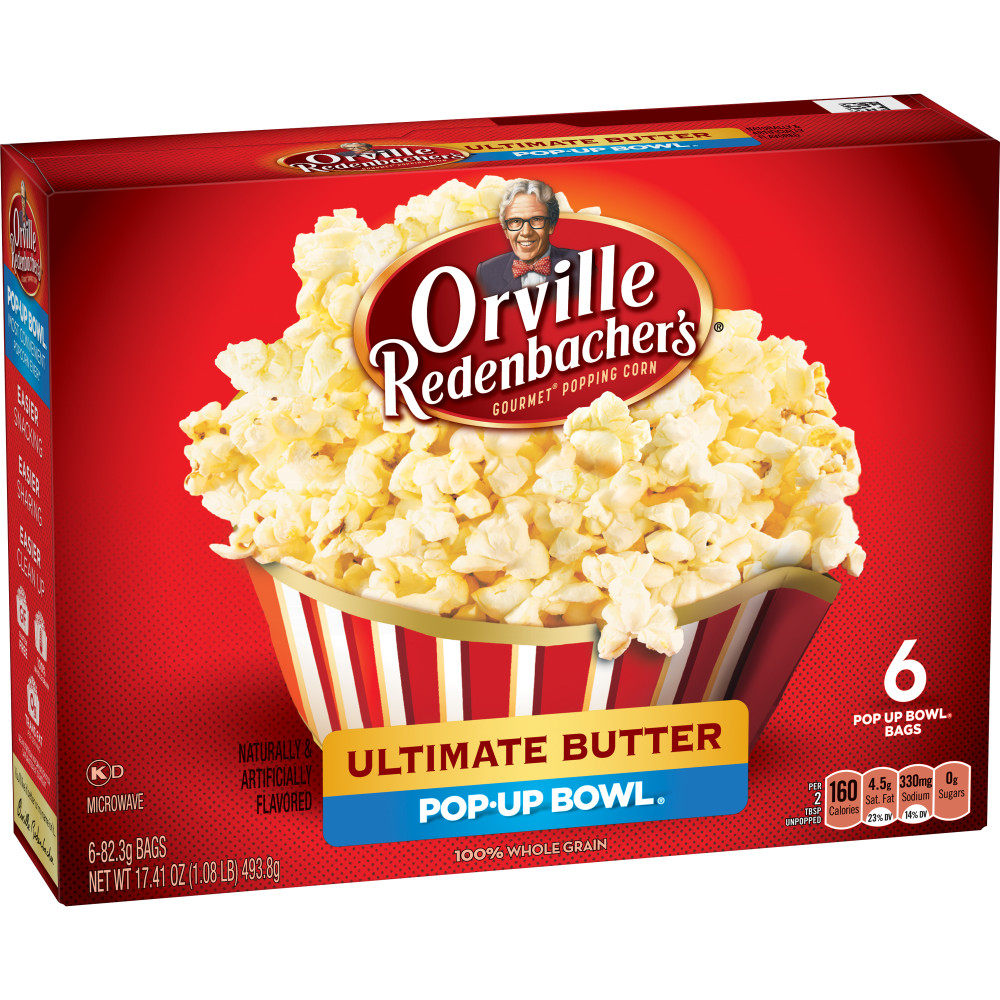 Orville Redenbachers Ultimate Butter Microwave Popcorn Pop Up Bowl 82.3g 6 Count - image 2 of 13