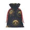 thumbnail image 2 of ZICANCN Christmas Gift Bags, Talisman Eye Doodle Reusable Fabric Drawstring Storage Bags with Drawstring, Small Size, 2 of 7