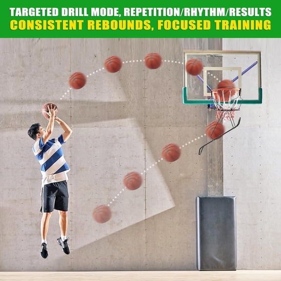 360 °   Swivel Basketball Rebounder with Ball Return for Solo Practice