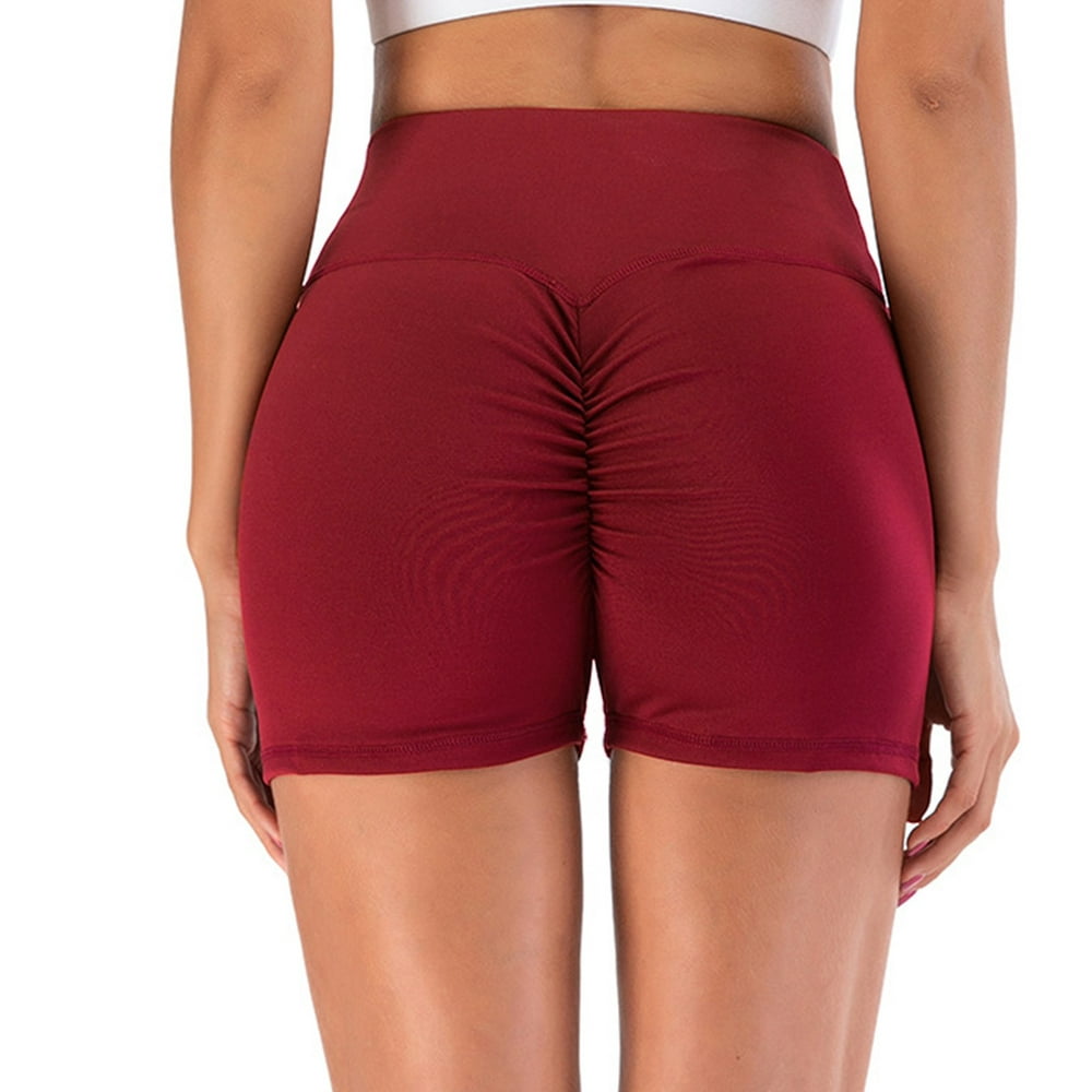 Cross1946 Sexy Women High Waisted Workout Gym Booty Yoga Shorts Sports 