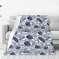 thumbnail image 4 of Salouo Blue Fish1 Print Bed Blankets,Flannel Blanket Comfortable Air Conditioning Blanket Lightweight Blanket for Sofa Bed Travel & Couch -40"x30", 4 of 8